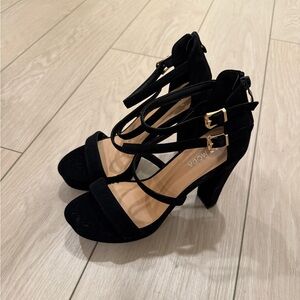 TOP MODA Strappy Platform Chunky Heels